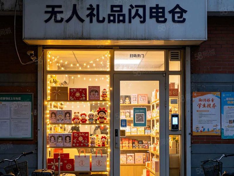 对比餐饮更轻松！月流水8.2w无人礼品闪电仓，入股合伙，